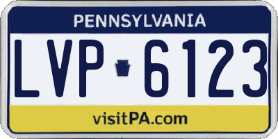 PA license plate LVP6123