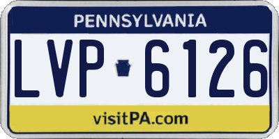 PA license plate LVP6126