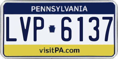 PA license plate LVP6137