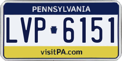 PA license plate LVP6151