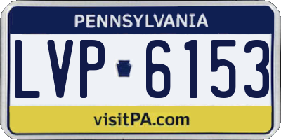 PA license plate LVP6153