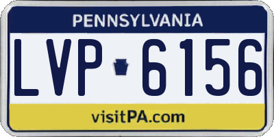 PA license plate LVP6156