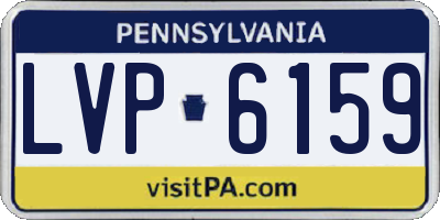 PA license plate LVP6159