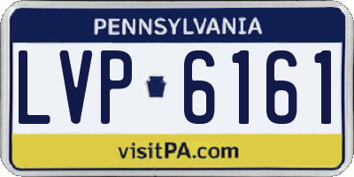PA license plate LVP6161