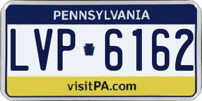 PA license plate LVP6162
