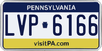 PA license plate LVP6166