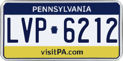 PA license plate LVP6212