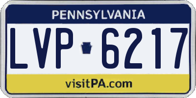 PA license plate LVP6217