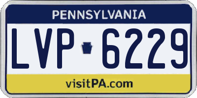PA license plate LVP6229