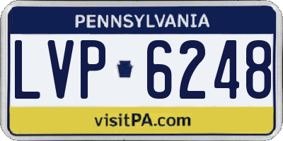 PA license plate LVP6248