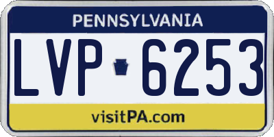 PA license plate LVP6253