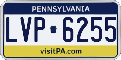 PA license plate LVP6255