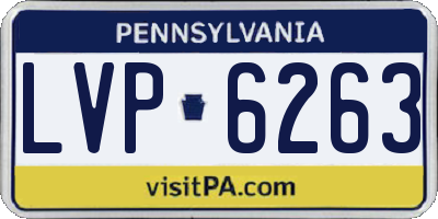PA license plate LVP6263