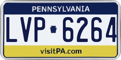 PA license plate LVP6264