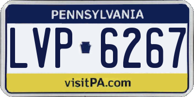 PA license plate LVP6267