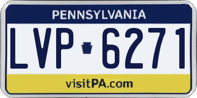 PA license plate LVP6271