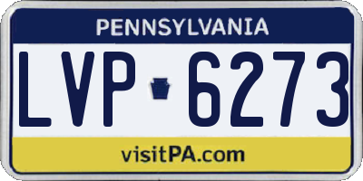 PA license plate LVP6273