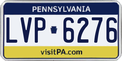 PA license plate LVP6276