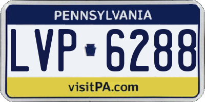 PA license plate LVP6288