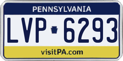 PA license plate LVP6293