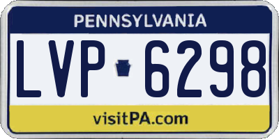 PA license plate LVP6298