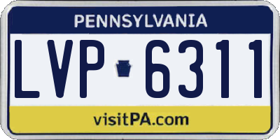 PA license plate LVP6311