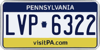 PA license plate LVP6322
