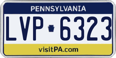 PA license plate LVP6323