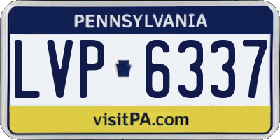 PA license plate LVP6337