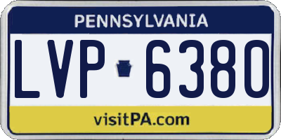 PA license plate LVP6380