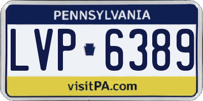 PA license plate LVP6389
