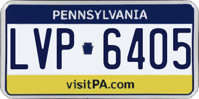 PA license plate LVP6405