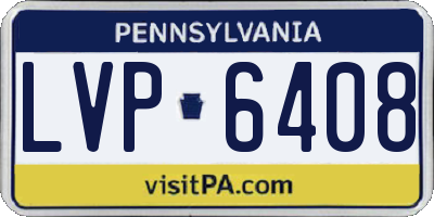 PA license plate LVP6408