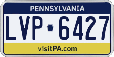 PA license plate LVP6427