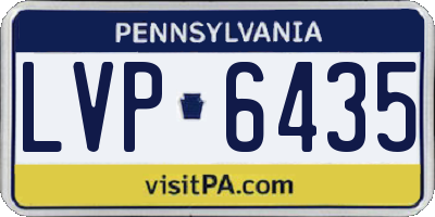 PA license plate LVP6435