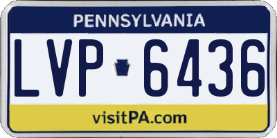 PA license plate LVP6436