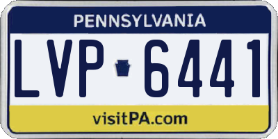PA license plate LVP6441