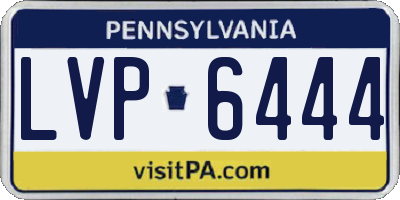 PA license plate LVP6444