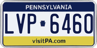 PA license plate LVP6460