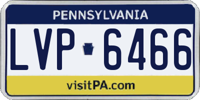 PA license plate LVP6466