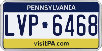 PA license plate LVP6468