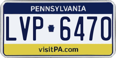 PA license plate LVP6470