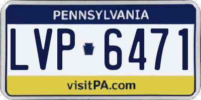 PA license plate LVP6471