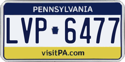 PA license plate LVP6477