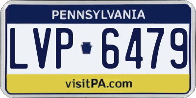 PA license plate LVP6479