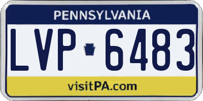 PA license plate LVP6483