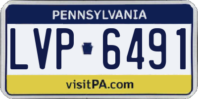 PA license plate LVP6491