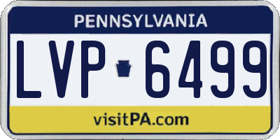 PA license plate LVP6499