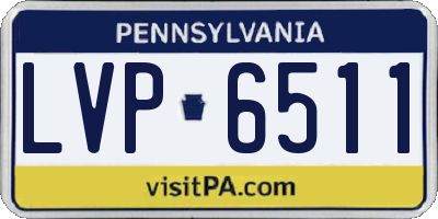 PA license plate LVP6511