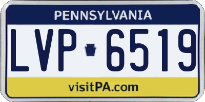 PA license plate LVP6519